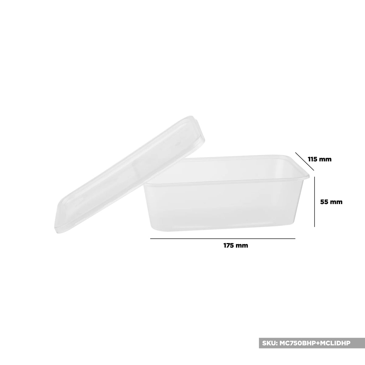 Clear Rectangle Microwave Container - hotpackwebstore.com - Microwavable Containers