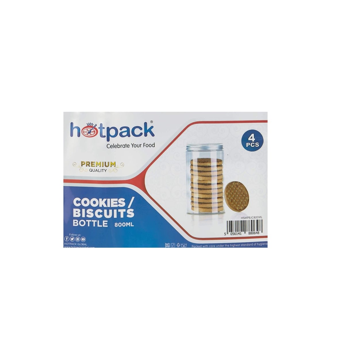 Cookie Plastic Jar with Silver Lid - hotpackwebstore.com - Cookies Bottles