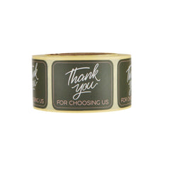 Dark Green Thank You Sticker Roll 250 Pieces - hotpackwebstore.com - Stickers