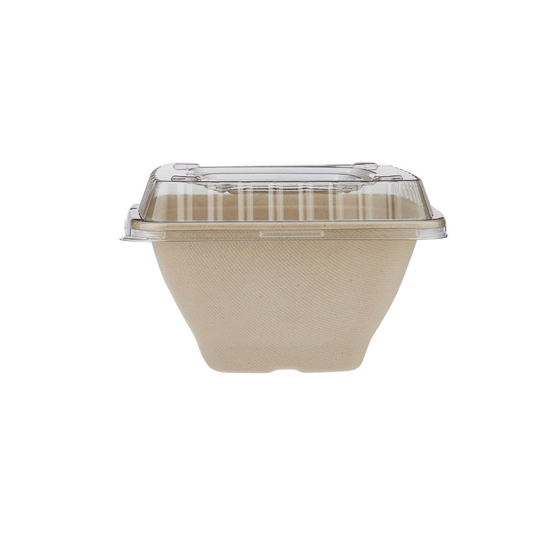 Eco - Friendly Square Container With Lid - hotpackwebstore.com - Bio - Degradable Bowls