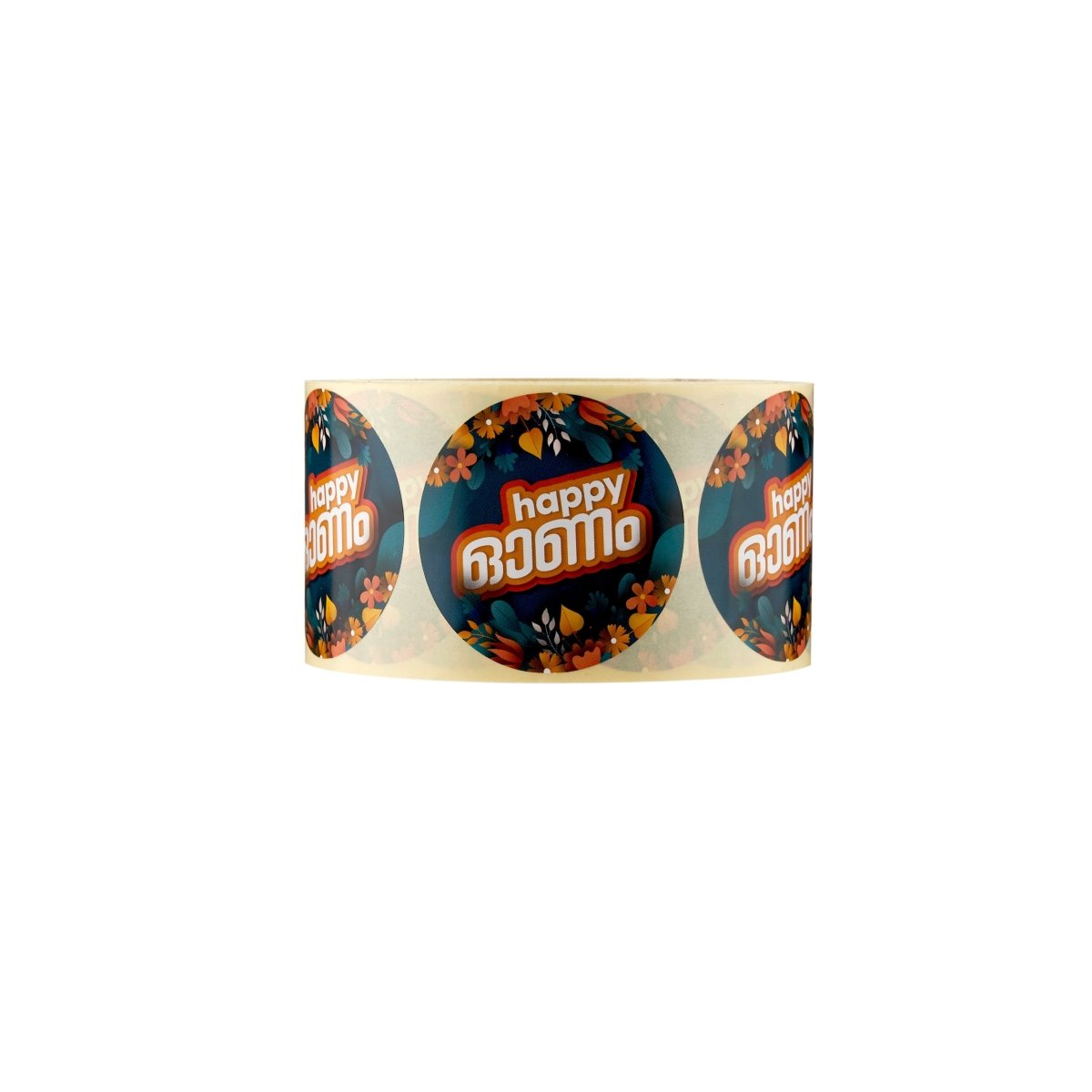 Happy Onam Sticker Roll 50 mm 250 Pieces Per Roll - hotpackwebstore.com - Stickers