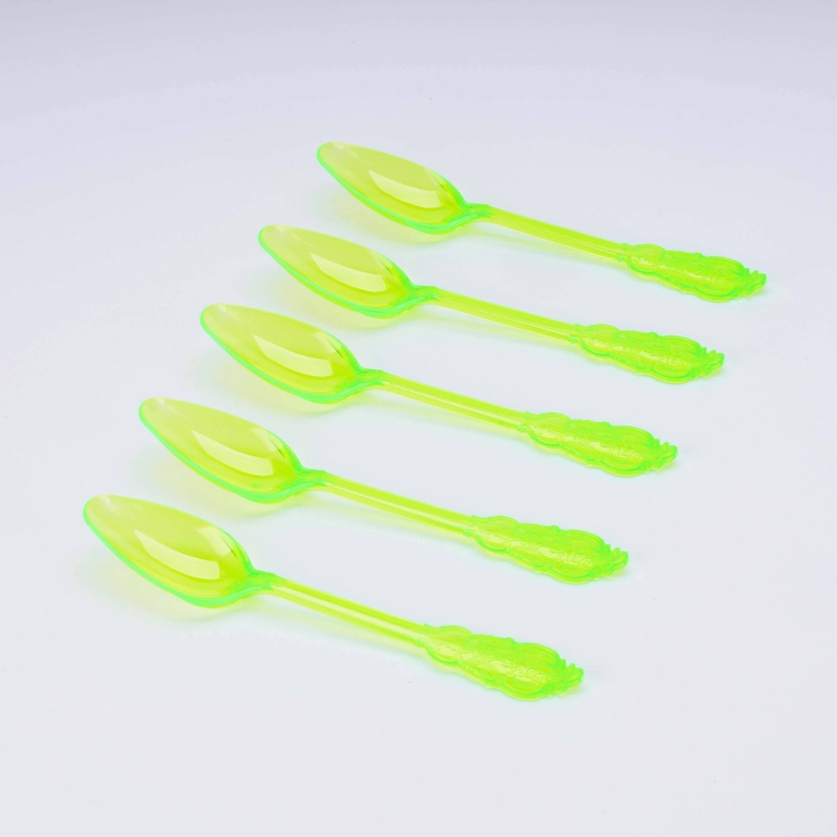 Heavy Duty Neon Plastic Spoon 10 Pieces - hotpackwebstore.com - Plastic Products