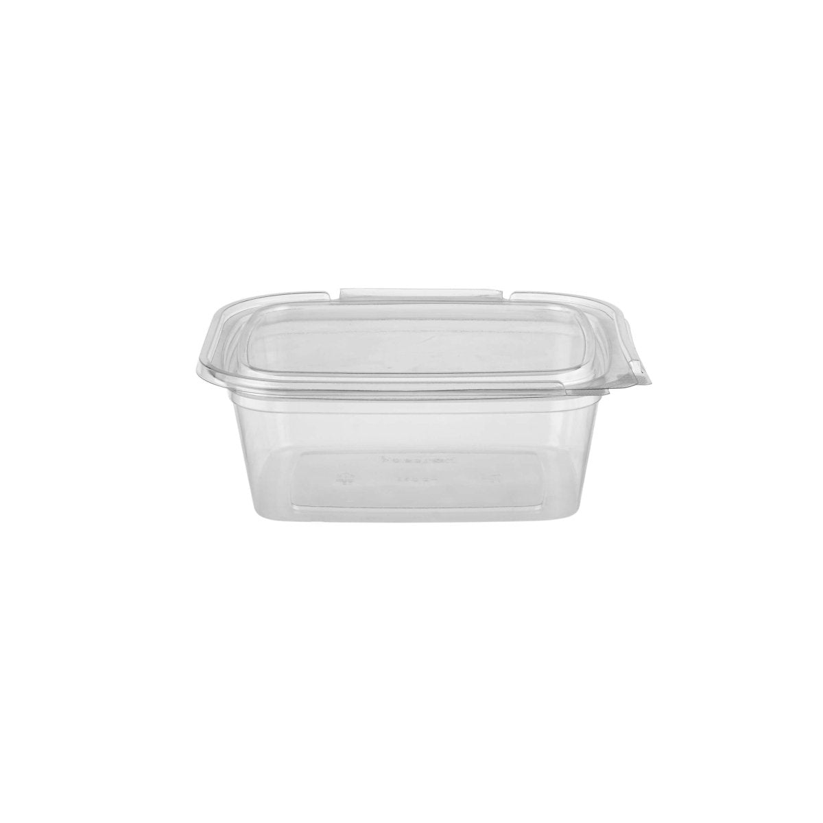 Hinged Square Deli Clear Pet Container - hotpackwebstore.com - Hinged Containers