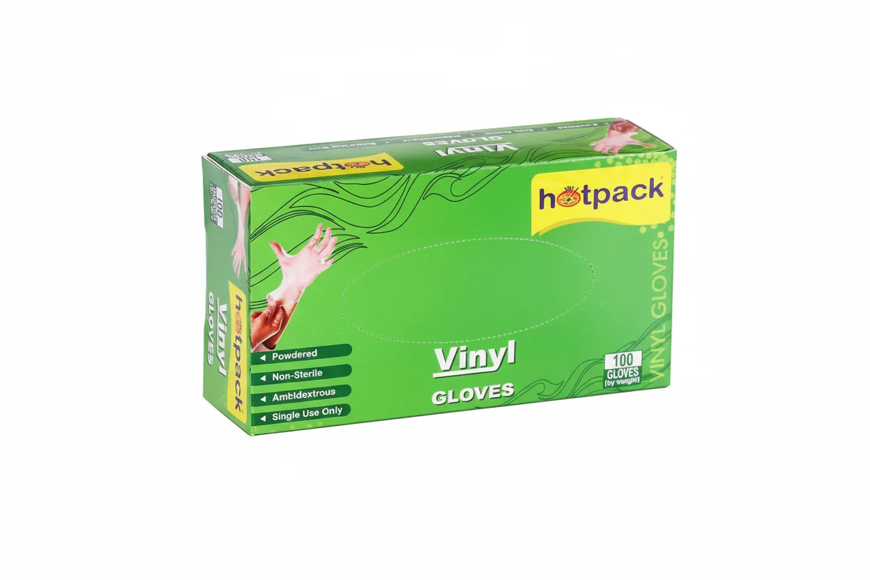 Powdered Vinyl Gloves - hotpackwebstore.com