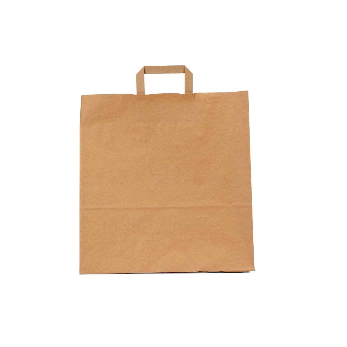 Kraft Brown Paper Bag Flat Handle 38x14x40 cm - hotpackwebstore.com - Flat Handle Paper Bags