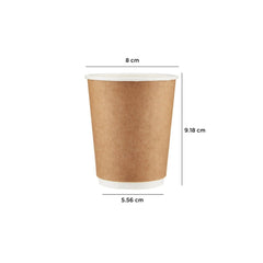 Kraft Double Wall Paper Cups - hotpackwebstore.com - Double Wall Paper Cups