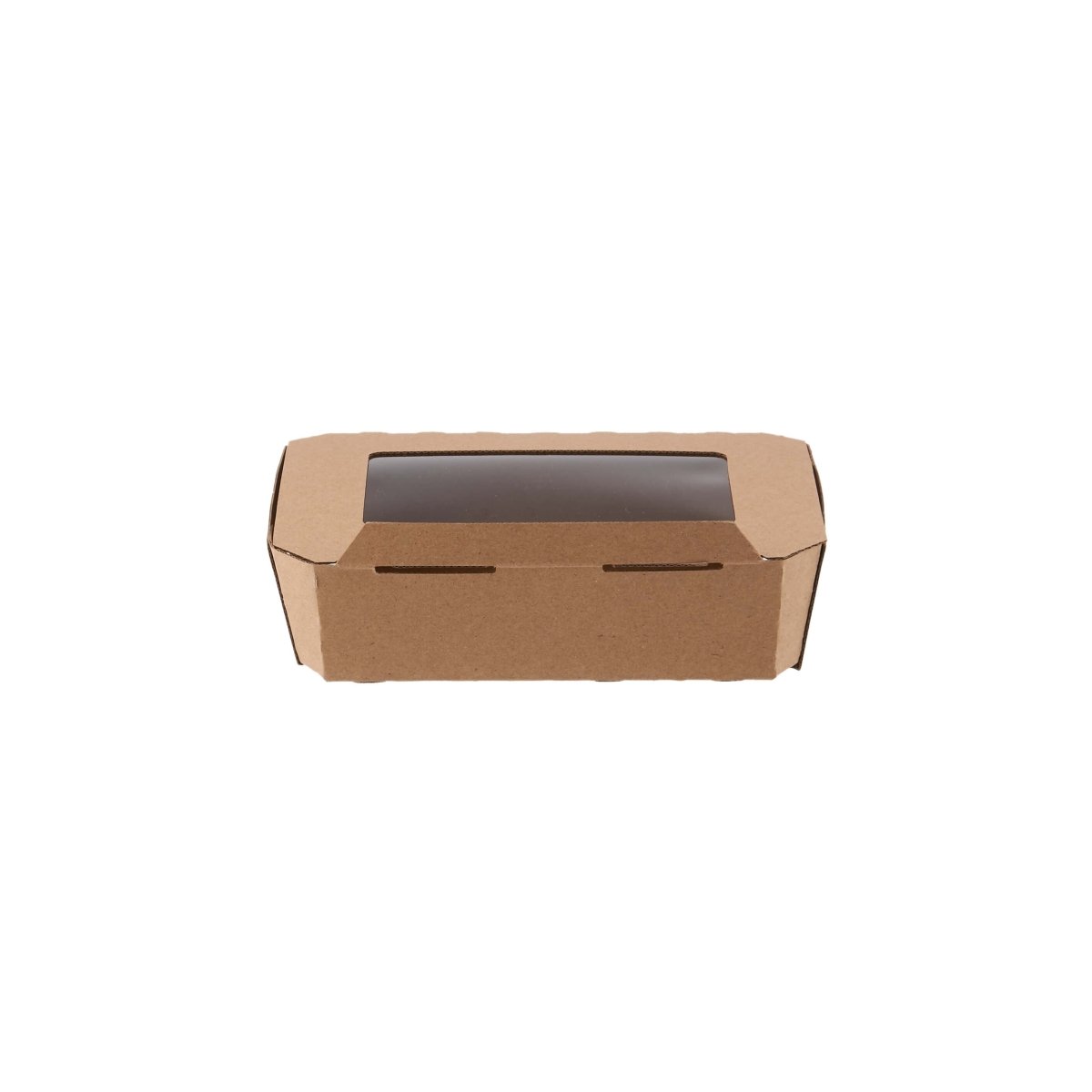 Kraft Flute Punnet Container With Window - hotpackwebstore.com - Punnet Container