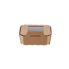 Kraft Flute Punnet Container With Window - hotpackwebstore.com - Punnet Container