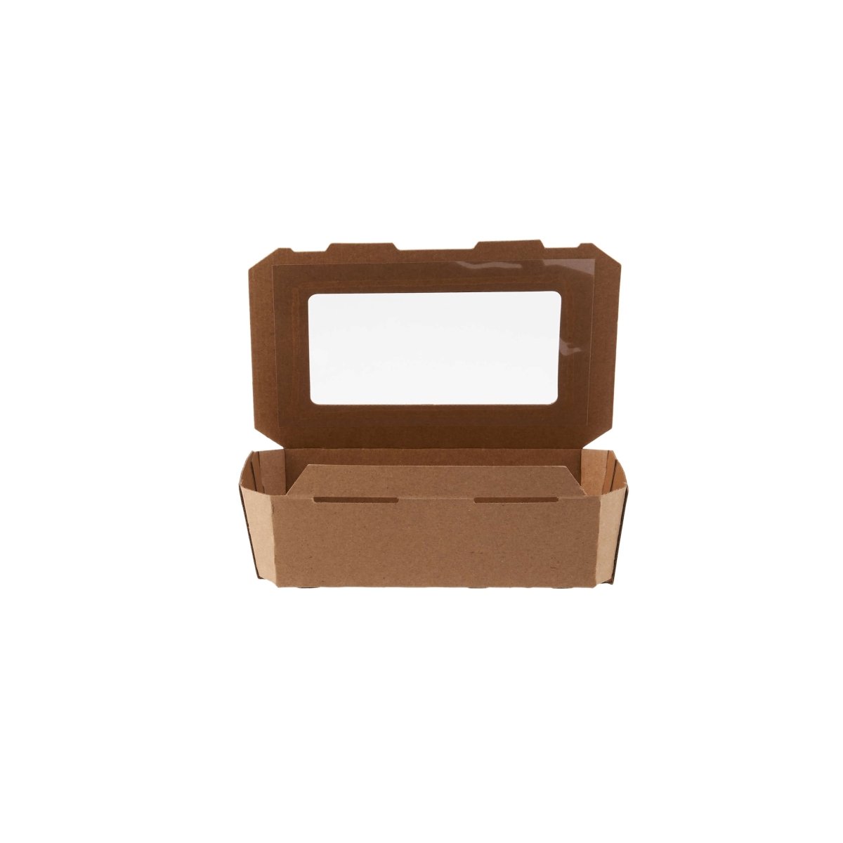 Kraft Flute Punnet Container With Window - hotpackwebstore.com - Punnet Container