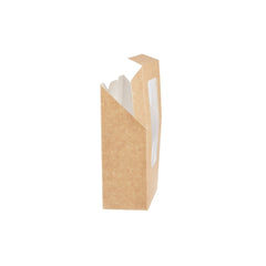 Kraft Half Wrap Box with Window - hotpackwebstore.com - Sandwich Boxes