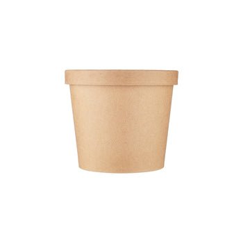 Kraft Paper Noodle Bowl with Kraft Lid - hotpackwebstore.com - Noodle Bowls