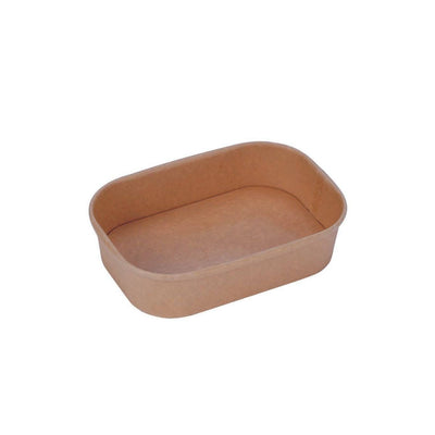 Kraft Rectangular Container 300 Pieces - hotpackwebstore.com - Salad Boxes