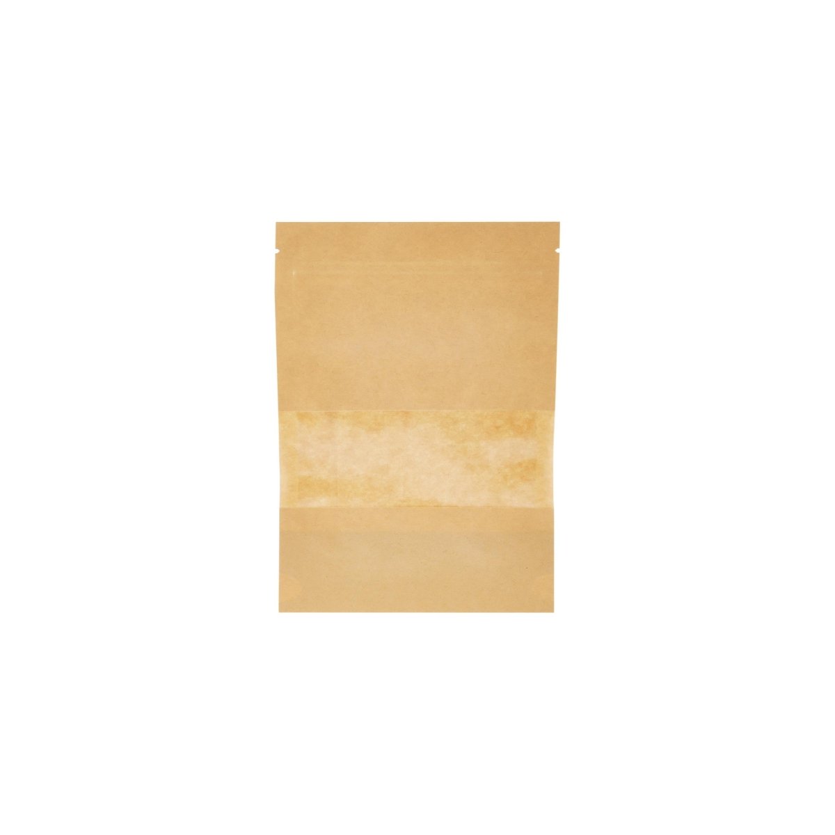 Kraft Resealable Paper Bag With Window 50 Pieces - hotpackwebstore.com - Paper Bags