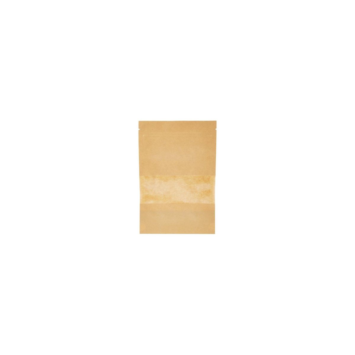 Kraft Resealable Paper Bag With Window 50 Pieces - hotpackwebstore.com - Paper Bags