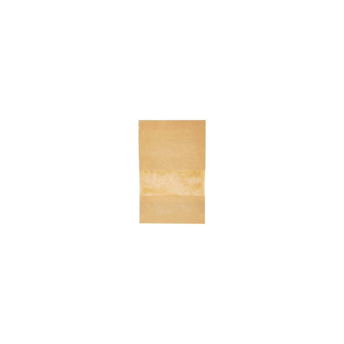 Kraft Resealable Paper Bag With Window 50 Pieces - hotpackwebstore.com - Paper Bags