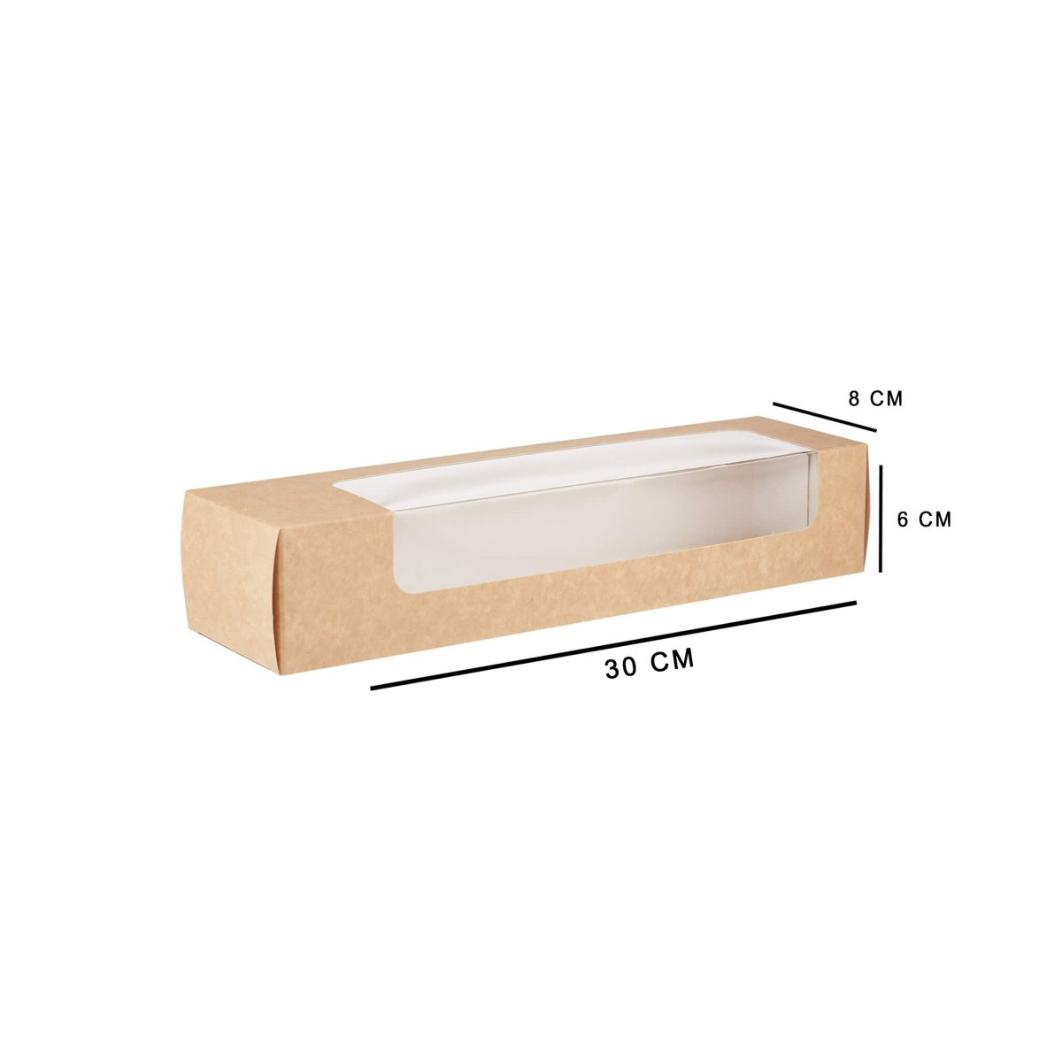 Kraft Sandwich Box with Window - hotpackwebstore.com - Sandwich Boxes