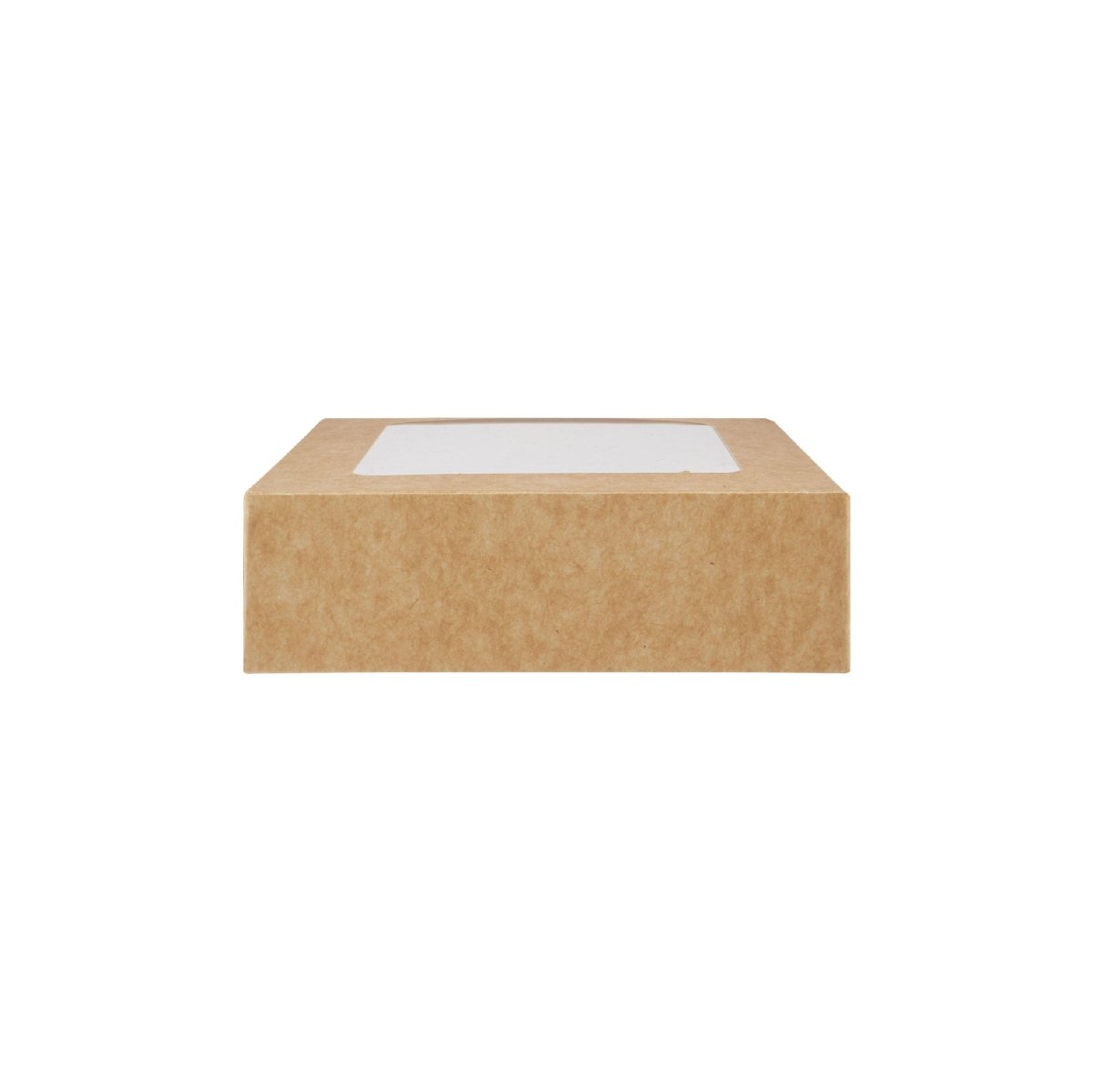 Kraft Square Salad Box with Window 250 Pieces - hotpackwebstore.com - Salad Boxes