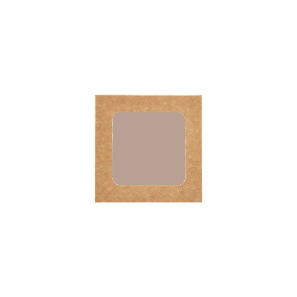 Kraft Square Salad Box with Window 250 Pieces - hotpackwebstore.com - Salad Boxes