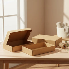 Multipurpose Cardboard Corrugated E-Commerce Shipping Box | Brown - hotpackwebstore.com