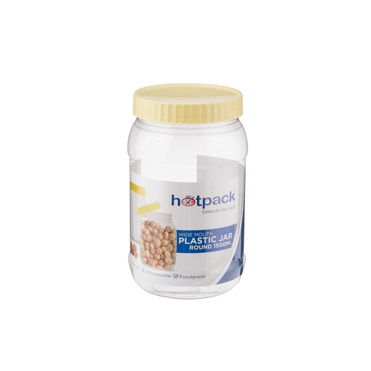 Plastic Storage Jar With Lid - hotpackwebstore.com - Plastic Bottles