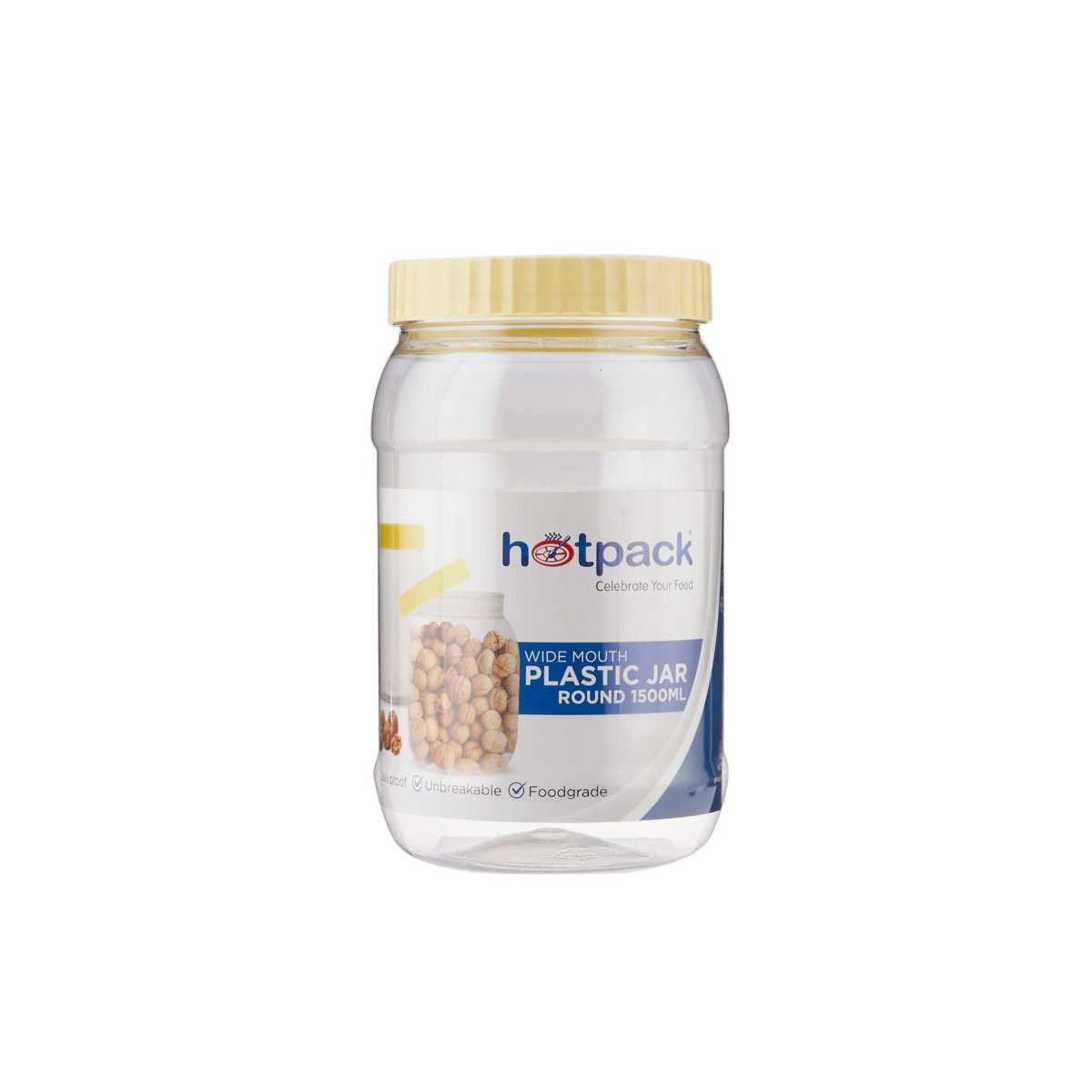 Plastic Storage Jar With Lid - hotpackwebstore.com - Plastic Bottles