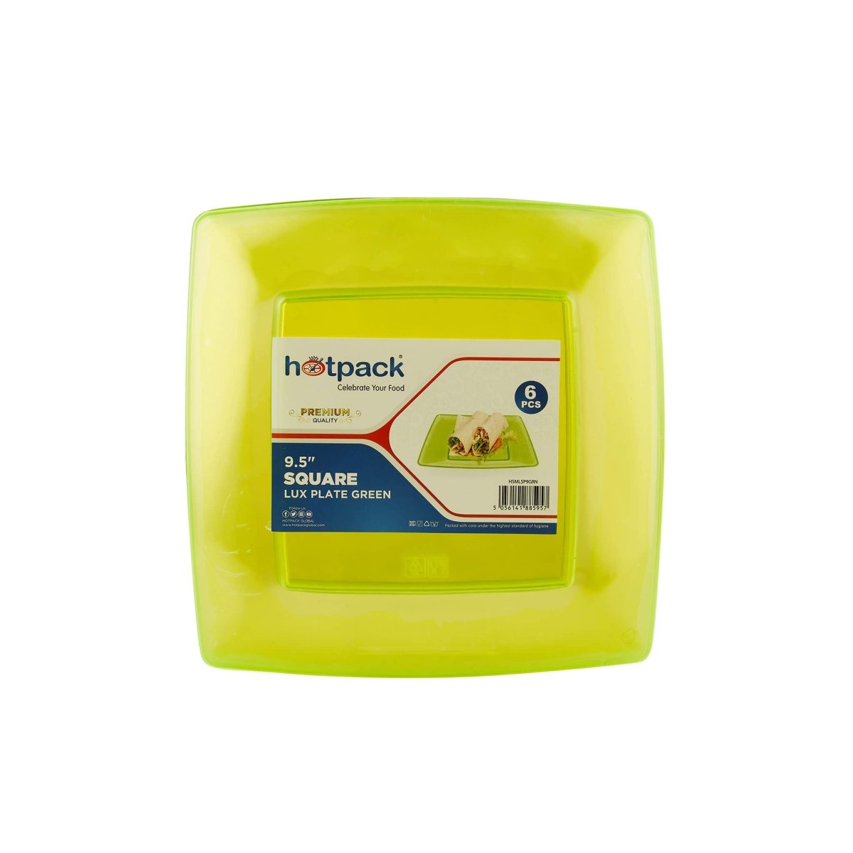 Premium Square Plates 6 Pieces - hotpackwebstore.com - Plastic Plates