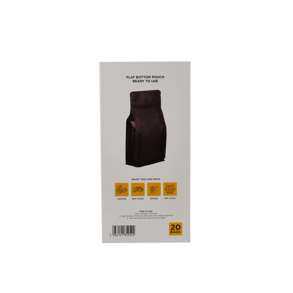 Resealable Foil Stand Up Pouch - hotpackwebstore.com - Coffee Pouch