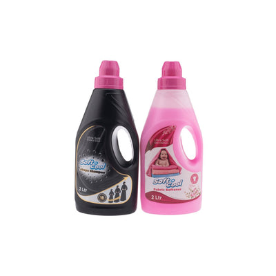 Rose Fabric Softener Washing Liquid 2 Liters 1 Piece + Ultra Soft Abaya Shampoo Washing Liquid 2 Litres 1 Piece 28th Anniversary Combo - hotpackwebstore.com - Combo Packs