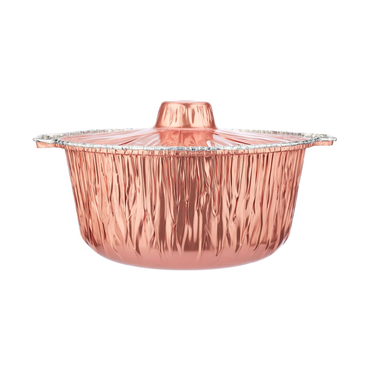 Round Aluminum Pot Container With Lid - hotpackwebstore.com - Aluminium Pots