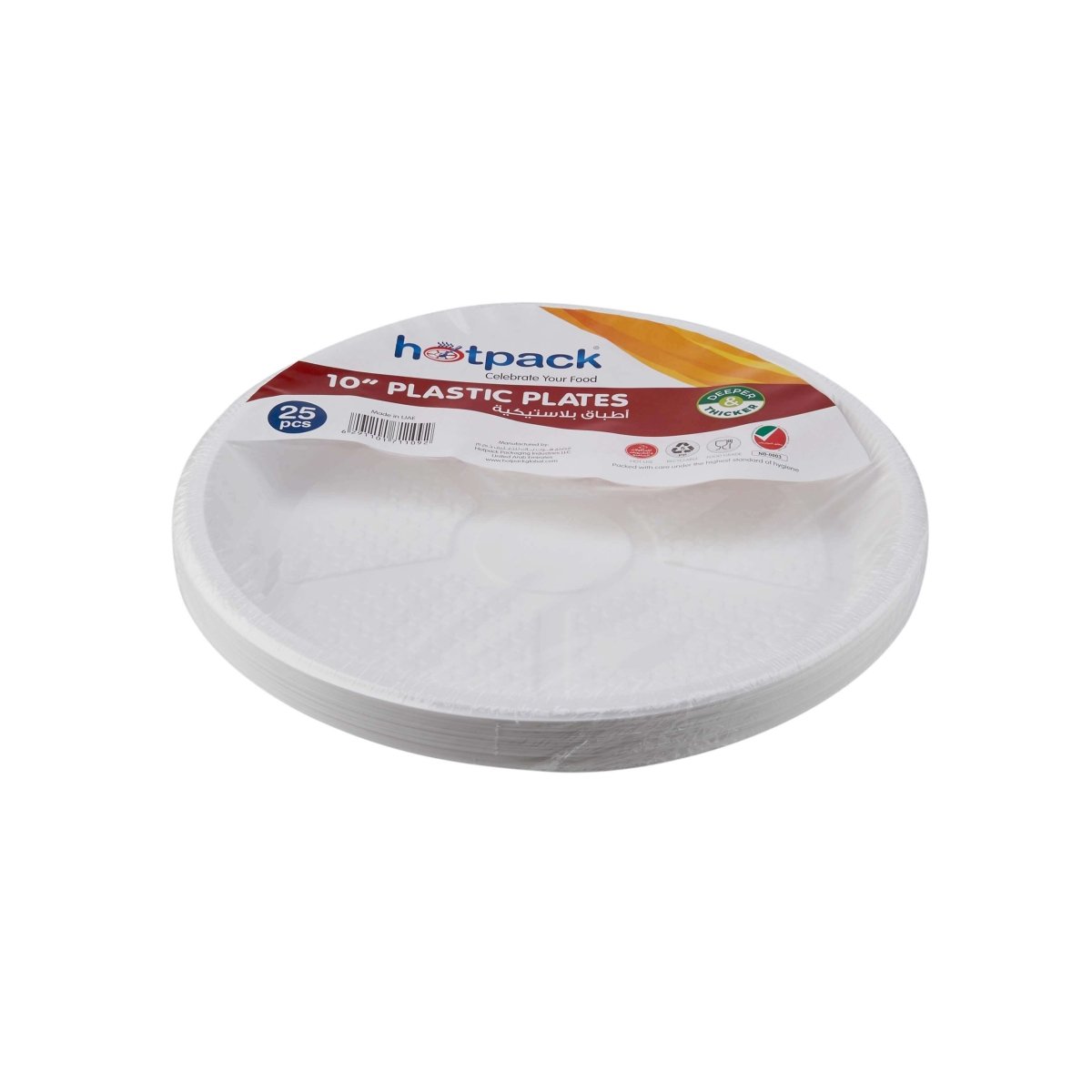 Round Plastic Plate White - hotpackwebstore.com - Plastic Plates