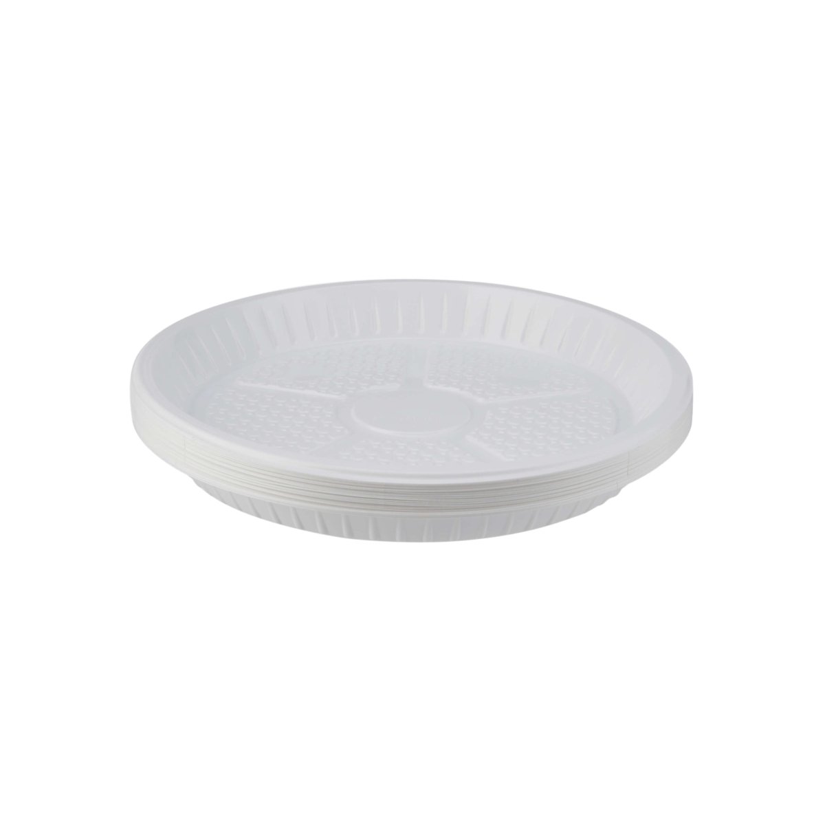 Round Plastic Plate White - hotpackwebstore.com - Plastic Plates
