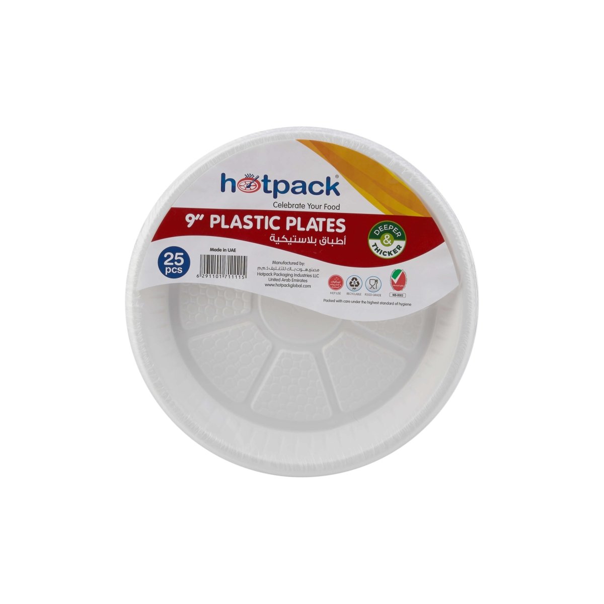 Round Plastic Plate White - hotpackwebstore.com - Plastic Plates