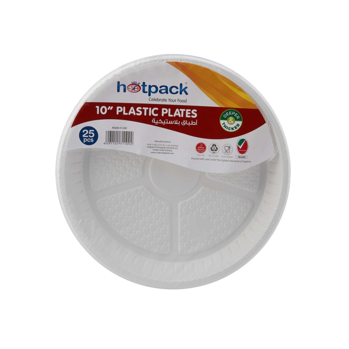 Round Plastic Plate White - hotpackwebstore.com - Plastic Plates