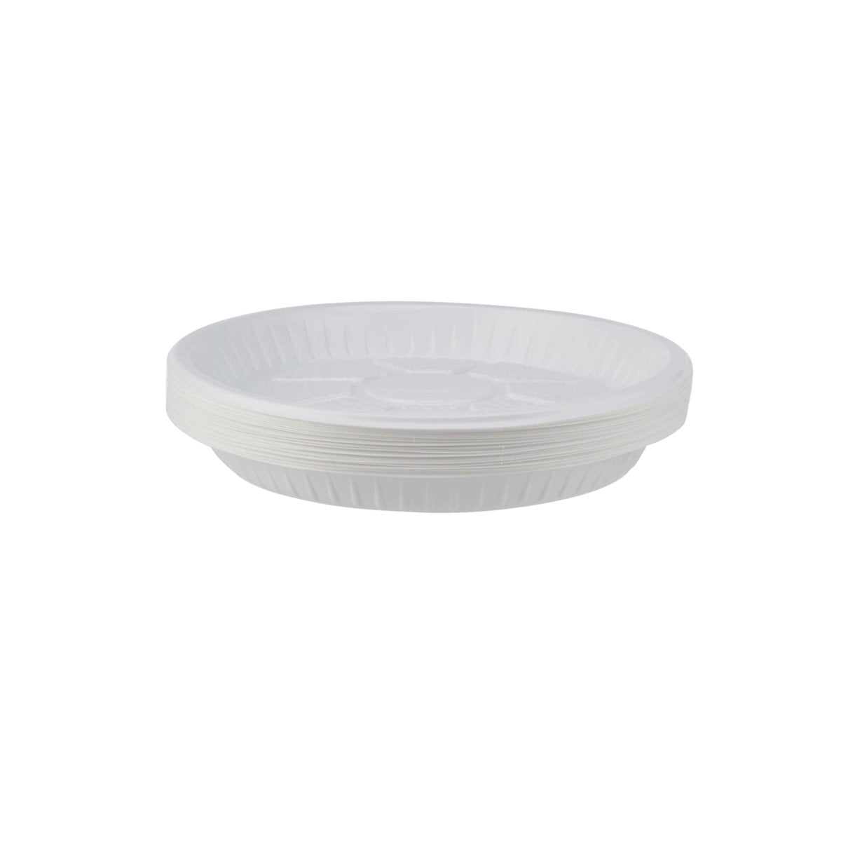 Round Plastic Plate White - hotpackwebstore.com - Plastic Plates