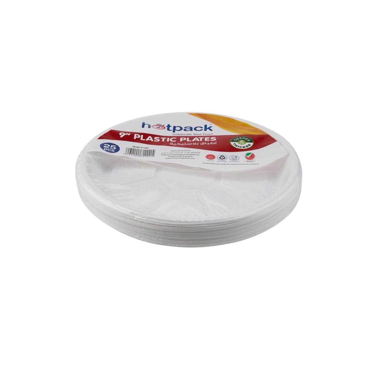 Round Plastic Plate White - hotpackwebstore.com - Plastic Plates