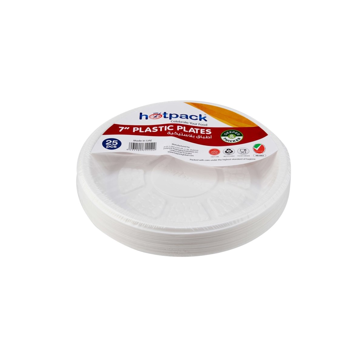 Round Plastic Plate White - hotpackwebstore.com - Plastic Plates