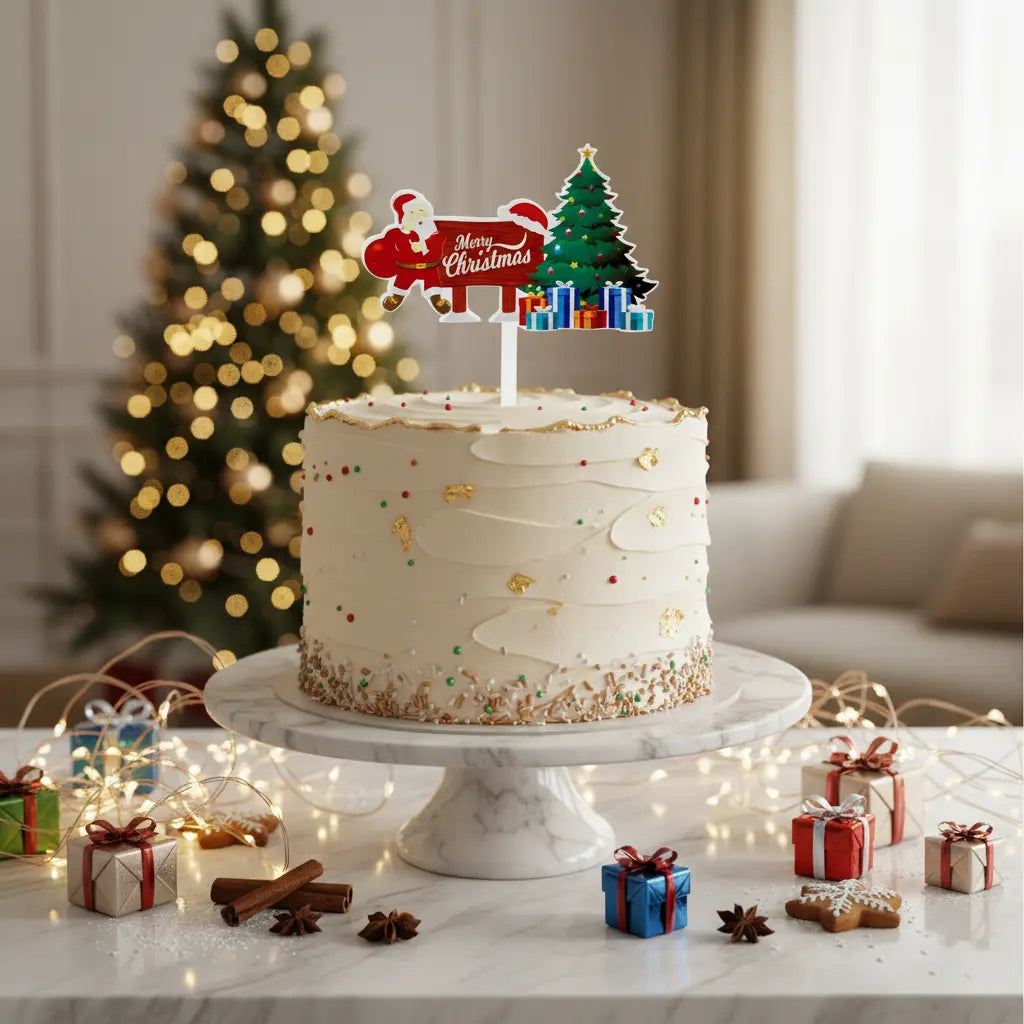 Merry Christmas Cake Topper 1 Piece