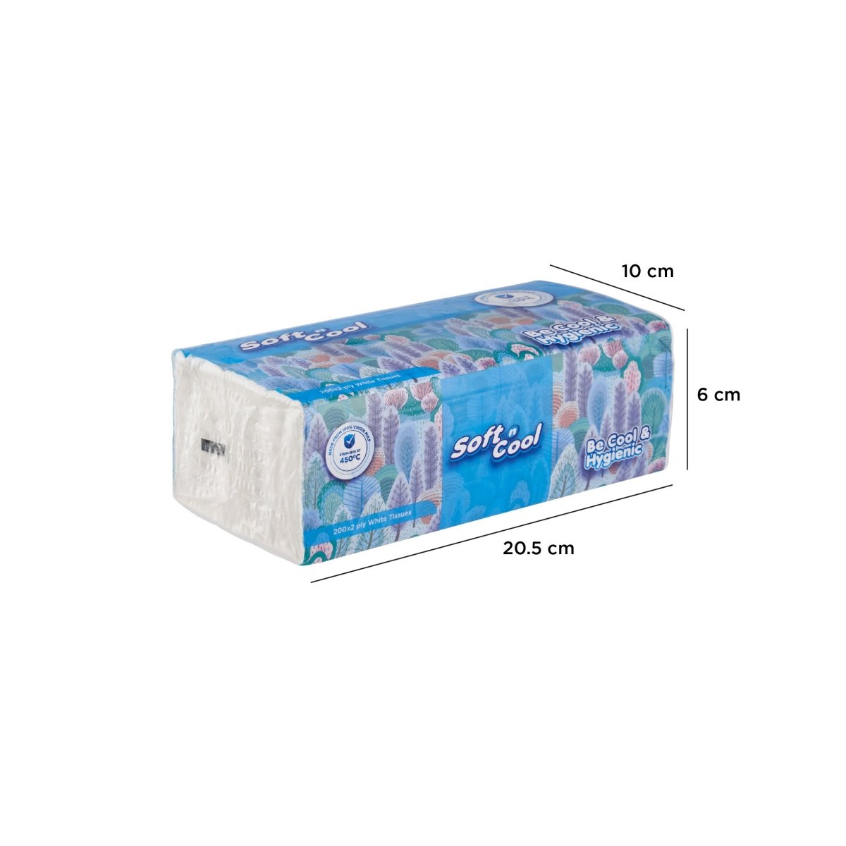 Soft n Cool Facial Tissue Nylon Pack 200 Sheets x 2 ply - hotpackwebstore.com - Facial Tissue