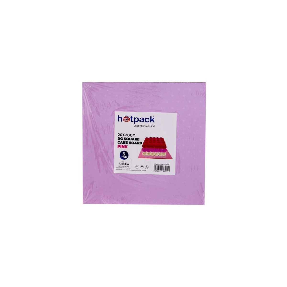 Square Cake Board 5 Pieces - hotpackwebstore.com - Baking & Decoration
