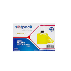 Square Shaped Plastic Juice Bottle With Cap 10 Pieces - hotpackwebstore.com - Juice Bottles
