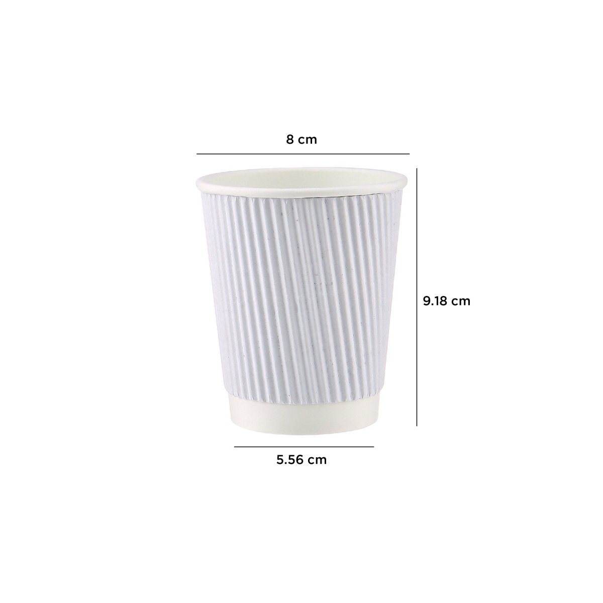 White Ripple Paper Cups - hotpackwebstore.com - Ripple Paper Cups
