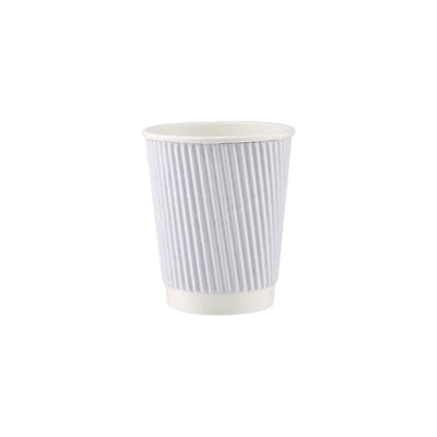 White Ripple Paper Cups - hotpackwebstore.com - Ripple Paper Cups
