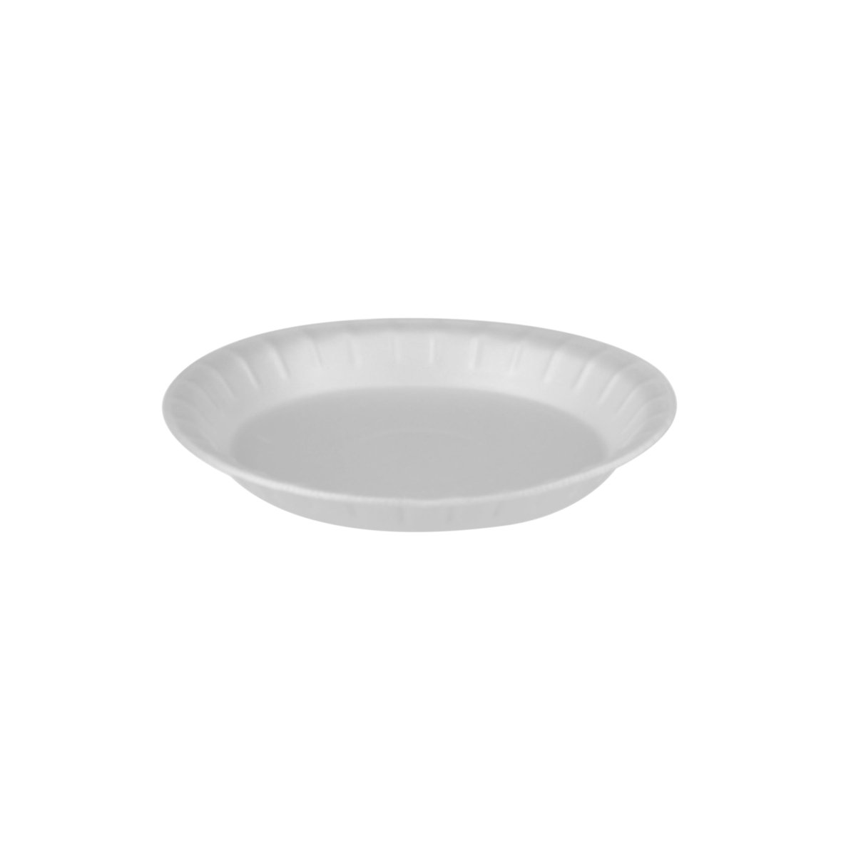 White Round Foam Plate Retail Pack - hotpackwebstore.com - Foam Plates