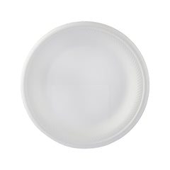 White Round Foam Plate Retail Pack - hotpackwebstore.com - Foam Plates