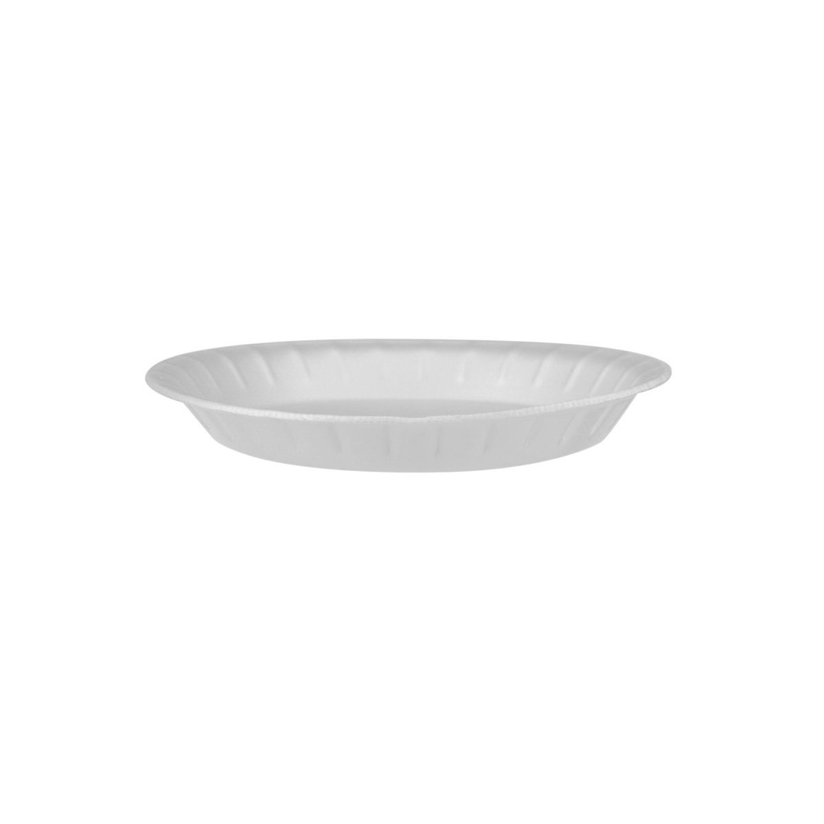 White Round Foam Plate Retail Pack - hotpackwebstore.com - Foam Plates