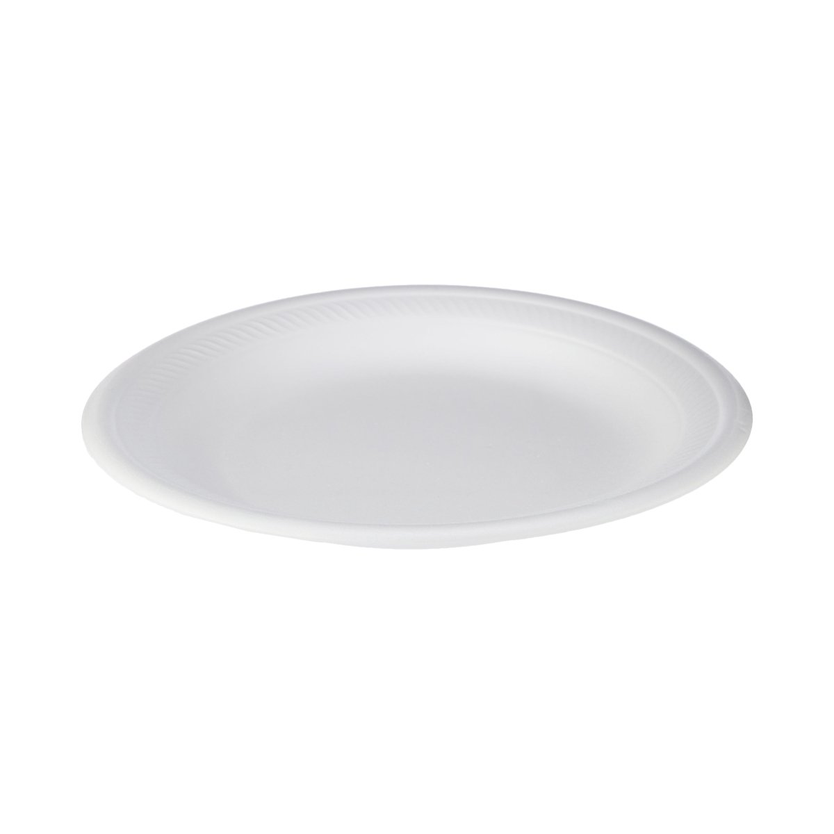 White Round Foam Plate Retail Pack - hotpackwebstore.com - Foam Plates