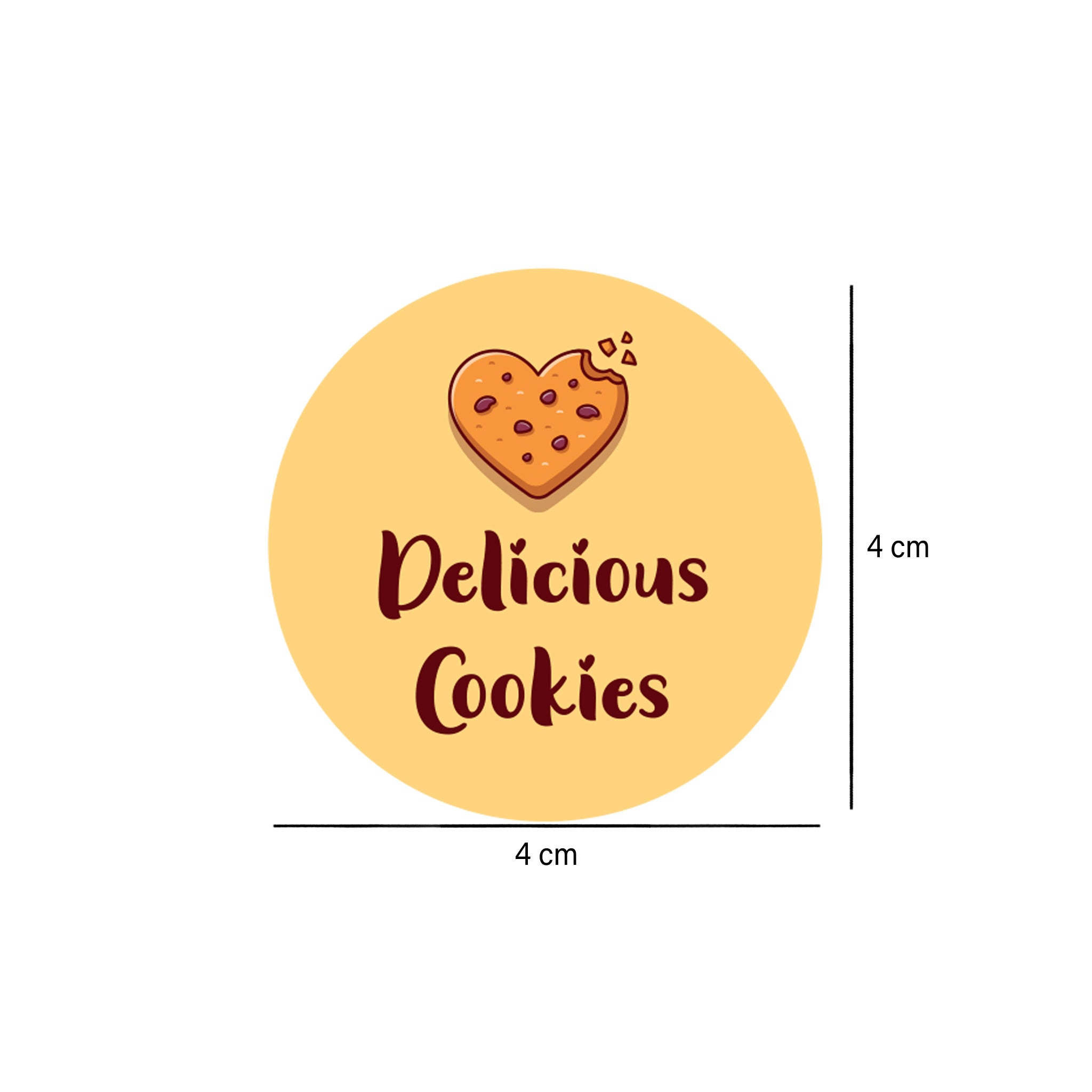 Delicious Cookies Sticker Roll 250 Pieces - Hotpack Global