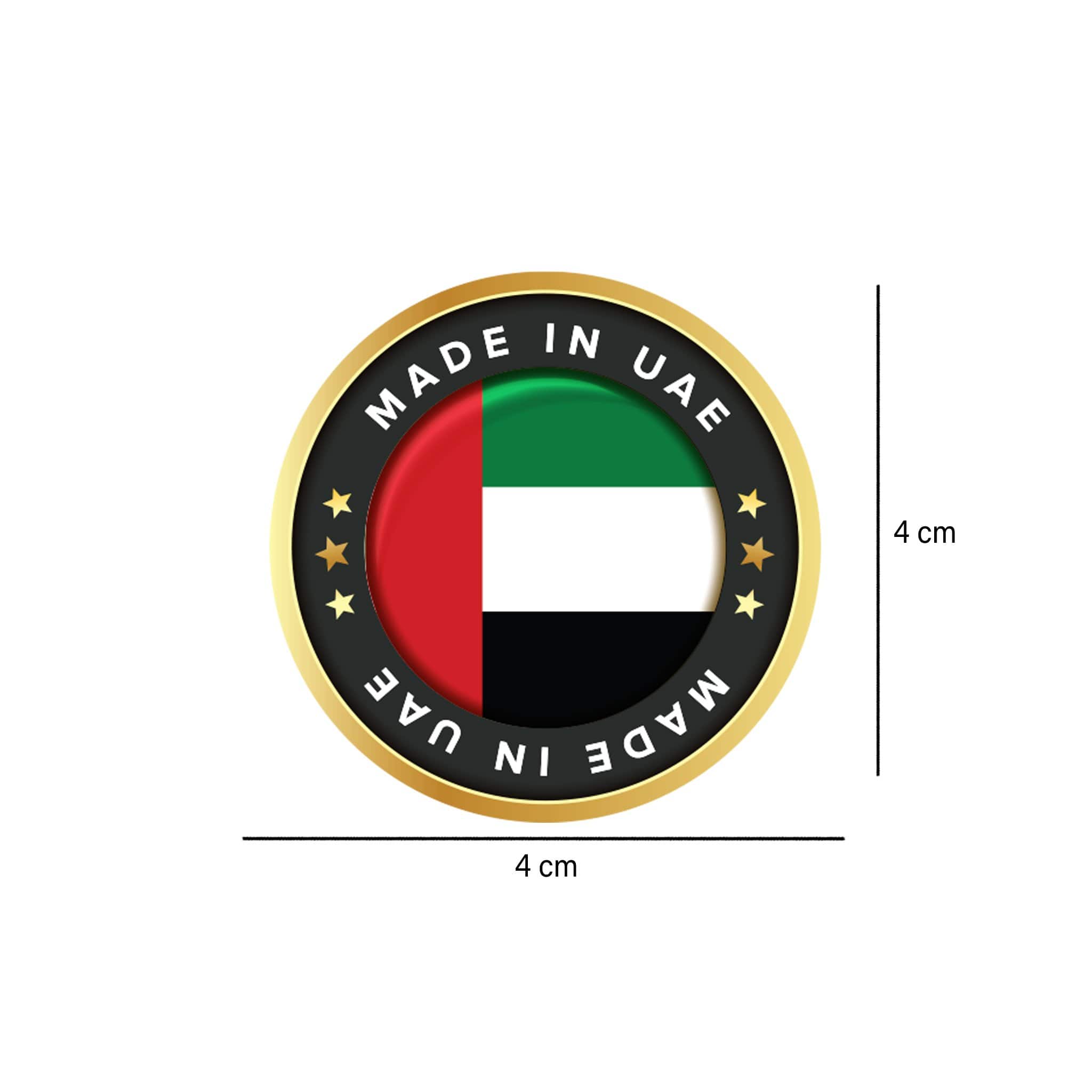 English Made In UAE Sticker Roll 250 Pieces - Hotpack Global