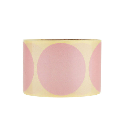 Plain Pink Sticker Roll 250 Pieces - Hotpack Global