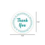 White Thank You Sticker Roll 250 Pieces - Hotpack Global